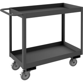 Stock Cart with 2 Shelves, 1200 lb. Cap., 42-1/4"L x 18-1/4"W x 37-5/8"H, Gray