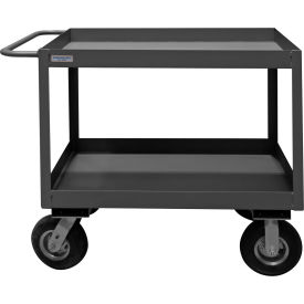 Stock Cart with 2 Shelves, 1200 lb. Cap., 42-1/4"L x 24-1/4"W x 36"H, Gray