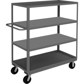 Stock Cart with 4 Shelves, 3000 lb. Cap., 66-1/4"L x 30-1/4"W x 69-3/4"H, Gray