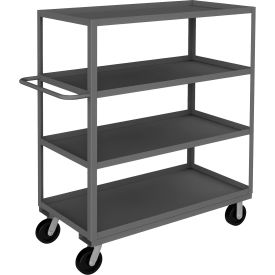 Stock Cart with 4 Shelves, 3000 lb. Cap., 54-1/4"L x 24-1/4"W x 60"H, Gray