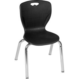 Andy Classroom Stackers 15" Learning Classroom Chair, Black, 8/Pack