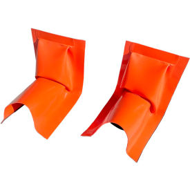 Ultra-Berm Builder Plus Wall End with Mounting Strips & Anchors, 4"H, Pack of 2