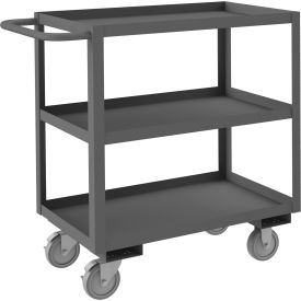 Stock Cart with 3 Shelves, 1200 lb. Cap., 38-1/4"L x 18-1/4"W x 37-5/8"H, Gray