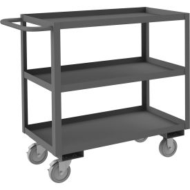 Stock Cart with 3 Shelves, 1200 lb. Cap., 42-1/4"L x 18-1/4"W x 37-5/8"H, Gray