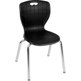 Andy Classroom Stackers 18" Learning Classroom Chair, Black, 8/Pack