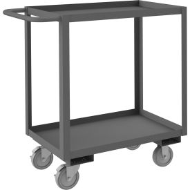 Stock Cart with 2 Shelves, 1200 lb. Cap., 36-1/4"L x 18-1/4"W x 37-5/8"H, Gray