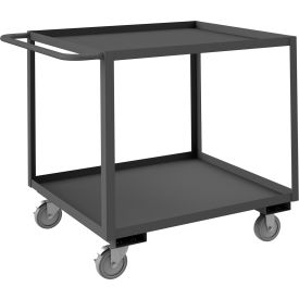 Stock Cart with 2 Shelves, 1200 lb. Cap., 42-1/4"L x 24-1/4"W x 37-5/8"H, Gray