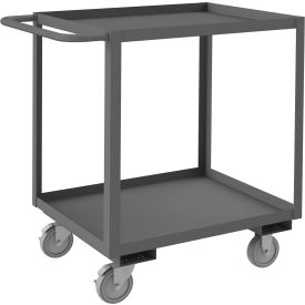 Stock Cart with 2 Shelves, 1200 lb. Cap., 36-1/4"L x 24-1/4"W x 37-5/8"H, Gray