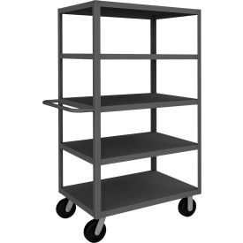 Stock Cart with 5 Shelves, 3000 lb. Cap., 42-1/4"L x 24-1/4"W x 66-1/2"H, Gray