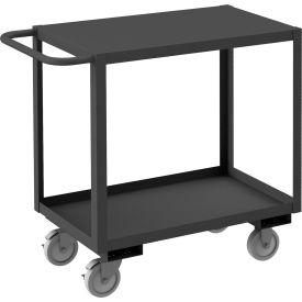 Stock Cart with 2 Shelves, 1200 lb. Cap., 38-1/4"L x 18-1/4"W x 35"H, Gray