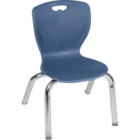 Andy Classroom Stackers 12" Learning Classroom Chair, Navy Blue, 4/Pack