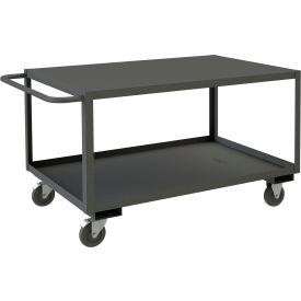 Stock Cart with 2 Shelves, 1200 lb. Cap., 54-1/4"L x 30-1/4"W x 30"H, Gray