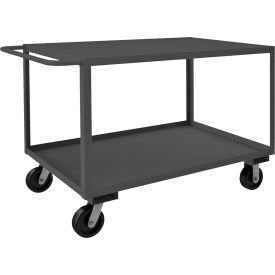 Stock Cart with 2 Shelves, 3000 lb. Cap., 66-1/4"L x 30-1/4"W x 36"H, Gray