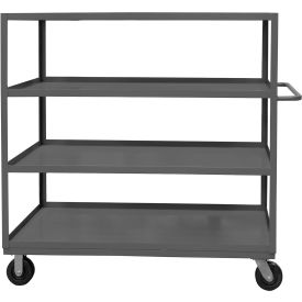 Stock Cart with 4 Shelves, 3000 lb. Cap., 66-1/4"L x 36-1/4"W x 60"H, Gray