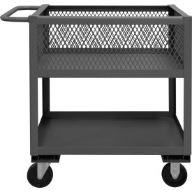 4 Sided Mesh Low Deck Truck, Steel, 1200 lb. Cap., 38-1/2"L x 18-1/2"W x 40-1/8"H