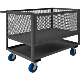 4 Sided Mesh Box Truck, Steel, 2000 lb. Cap., 54-1/2"L x 30-3/8"W x 40"H