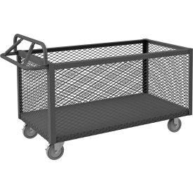 4 Sided Mesh Box Truck, Steel, 1200 lb. Cap., 54-1/2"L x 24-1/2"W x 33-13/16"H