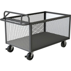 4 Sided Mesh Box Truck, Steel, 2000 lb. Cap., 54-1/2"L x 30-1/2"W x 35-3/16"H