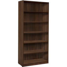 Legacy High Bookcase, 32"W x 14"D x 71"H, Neo Walnut