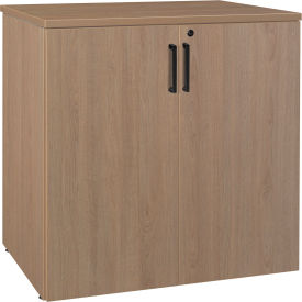 Legacy Office Stackable Storage Cabinet, 35"W x 24"D x 35"H, Noble Oak