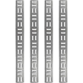 Fast-Track E-Track Horizontal Vertical Anchor Track, 48" Galvanized Steel, Pack Of 4