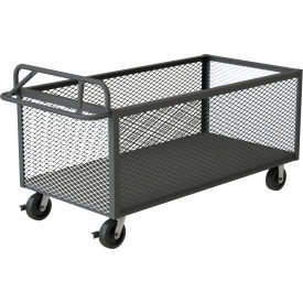 4 Sided Mesh Box Truck, Steel, 2000 lb. Cap., 66-1/2"L x 30-1/2"W x 35-3/16"H
