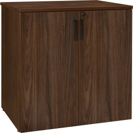 Legacy Office Stackable Storage Cabinet, 35"W x 24"D x 35"H, Neo Walnut