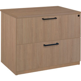 Legacy 2 Drawer Lateral File, 36"W x 24"D x 29"H, Noble Oak