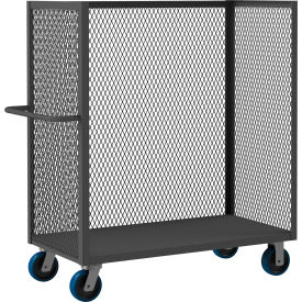 3 Sided Mesh Truck w/1 Base Shelf, 3600 lb Cap., 54-1/2"L x 30-3/8"W x 56-7/16"H