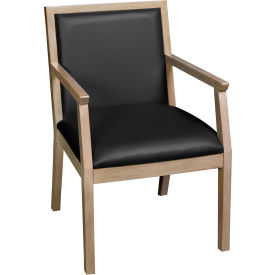 Regent WallGuard Guest & Reception Waiting Room Wood Side Chair, Noble Oak/Black