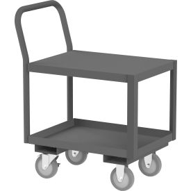 Platform Truck with 2 Shelves, 1200 lb. Cap., 27"L x 18-1/4"W x 36"H, Gray
