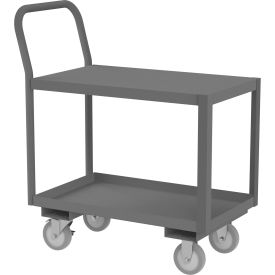 Platform Truck with 2 Shelves, 1200 lb. Cap., 33"L x 18-1/4"W x 37-1/2"H, Gray
