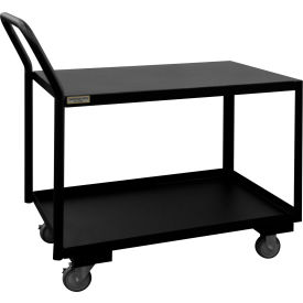 Platform Truck w/ 2 Shelves, 1200 lb. Cap., 36-3/8"L x 18-1/4"W x 40-11/16"H, Black
