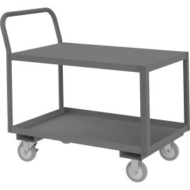 Platform Truck with 2 Shelves, 1200 lb. Cap., 39"L x 24-1/4"W x 37-1/2"H, Gray