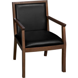 Regent WallGuard Guest & Reception Waiting Room Wood Side Chair, Neo Walnut/Black