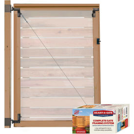 Universal Frameless Steel Gate Kit For Openings Up To 84"W x 72"H, Black