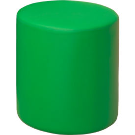 Logan Round Stool Ottoman, Envy Green