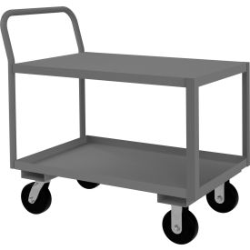Platform Truck with 2 Shelves, 1200 lb. Cap., 39"L x 24-1/4"W x 39-3/8"H, Gray