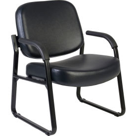 Victor Big & Tall Guest & Reception Chair with Padded Arms, 400 lb. Capacity, Black