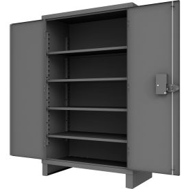 Access Control Cabinet with Electronic Lock, 12 Gauge, 48"W x 24"D x 78"H, Gray