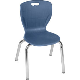 Andy Classroom Stackers 15" Learning Classroom Chair, Navy Blue, 4/Pack
