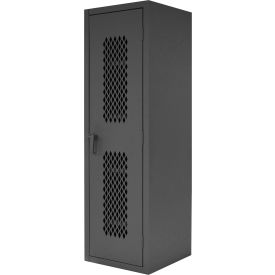 Ventilated Locker, 16 Gauge, 24"W x 24-1/8"D x 78"H, All Welded, Gray