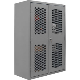 HD Ventilated Pegboard Cabinet, 14 Gauge, 48"W x 24"D x 72"H, All Welded, Gray
