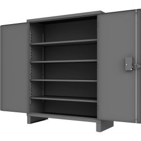 Access Control Cabinet with Electronic Lock, 12 Gauge, 60"W x 24"D x 78"H, Gray