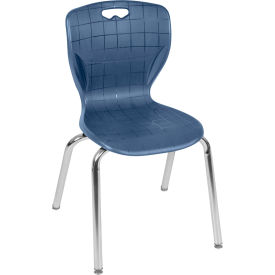 Andy Classroom Stackers 18" Learning Classroom Chair, Navy Blue, 4/Pack