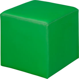 Jean Square Stool Ottoman, Envy Green