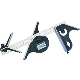12" Electronic Digital Combination Square Set, 4 Pieces