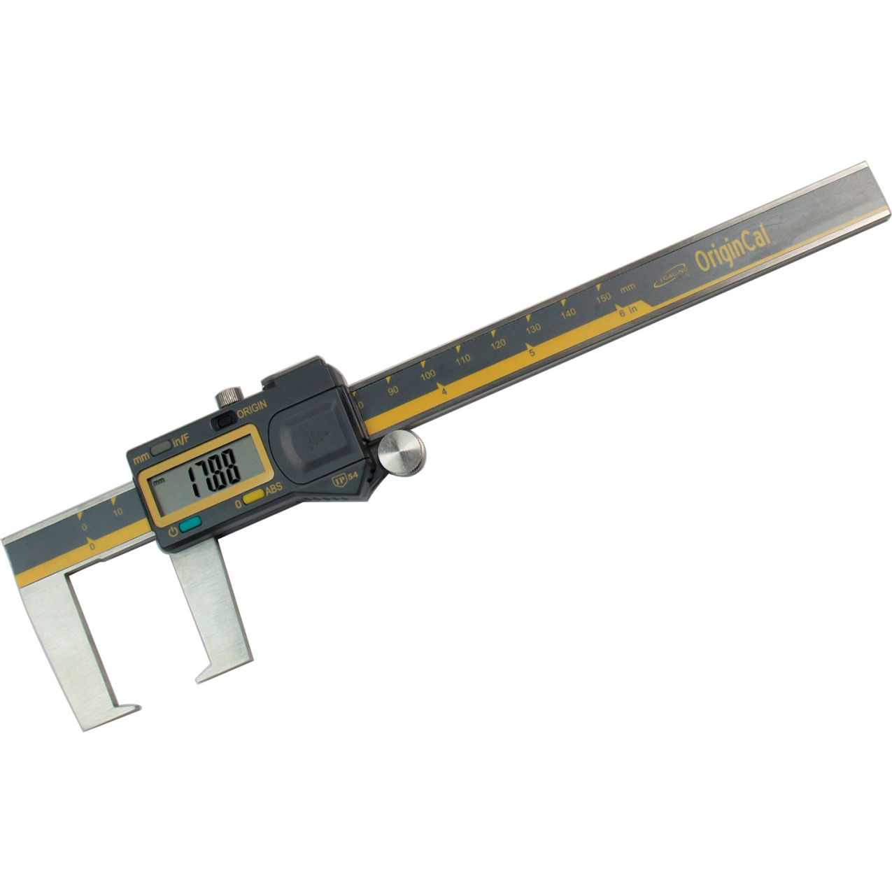 Absolute Digital Outside Slot Caliper, IP54, Range 6"/150mm