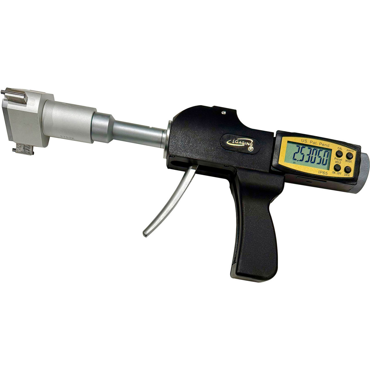 IP65 Digital Pistol Grip Tri-point Internal Micrometer Bore Gauge, 2.5 - 2.0" Range