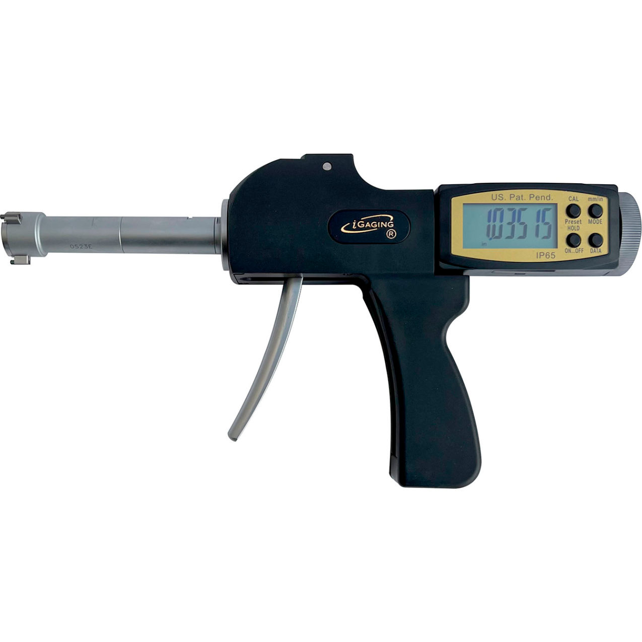 IP65 Digital Pistol Grip Tri-point Internal Micrometer Bore Gauge, 0.8 - 1" Range